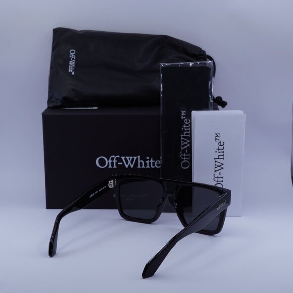 Off-White OERI133 SPRINGFIELD 1307 Square Sunglasses – Black/Dark Grey